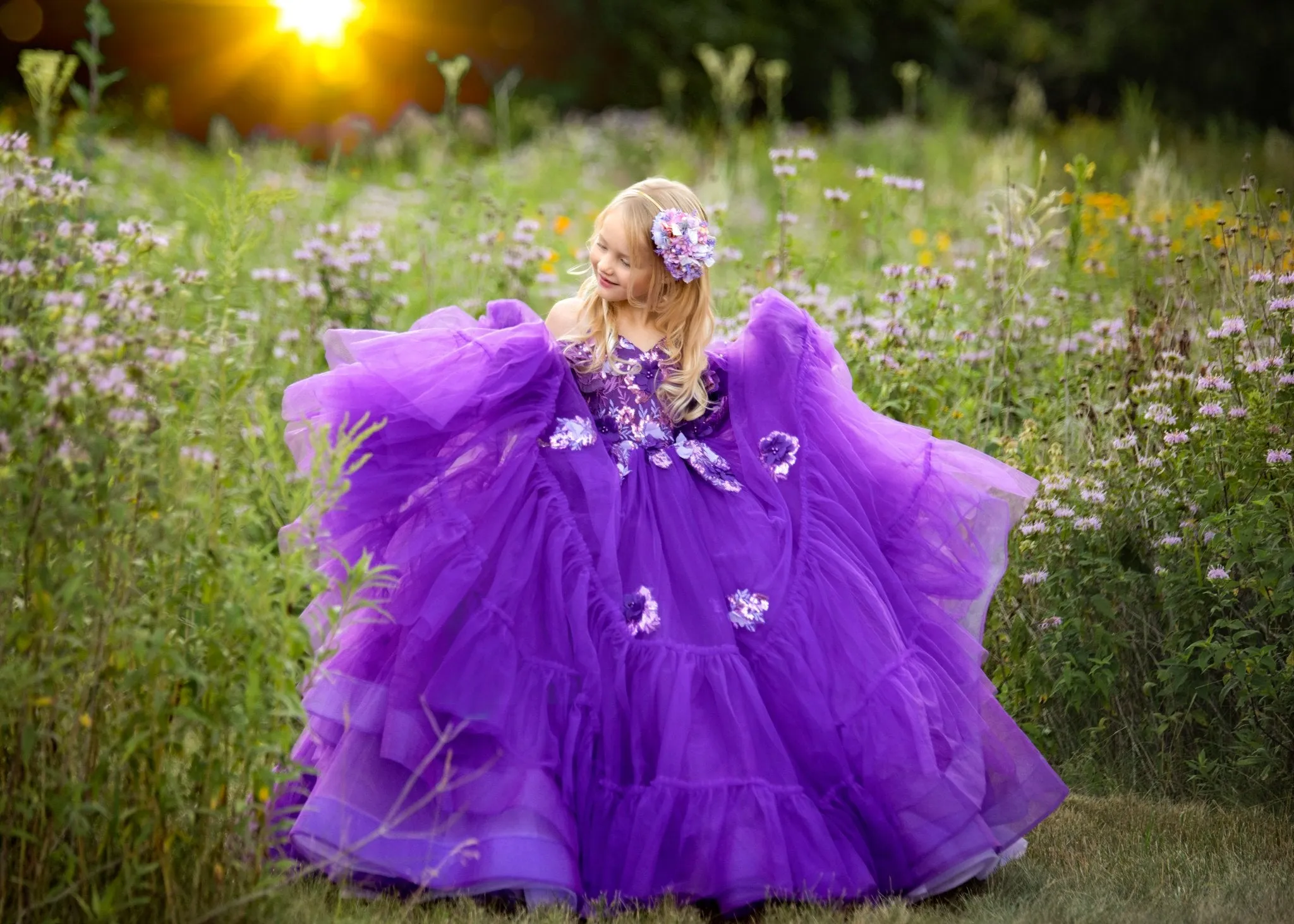 Amethyst-  Floor Length Dress ( 5 Year - Petite 6 Year)