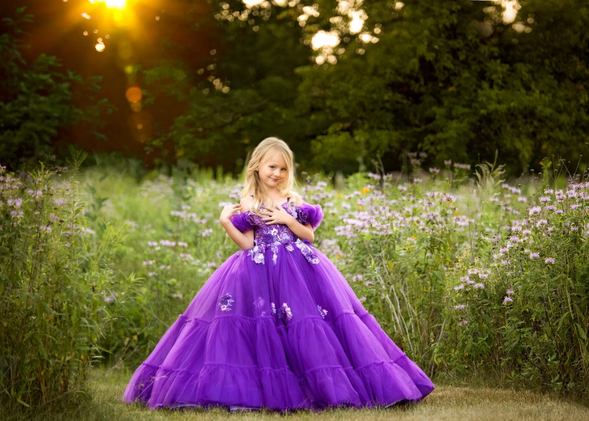 Amethyst-  Floor Length Dress ( 5 Year - Petite 6 Year)