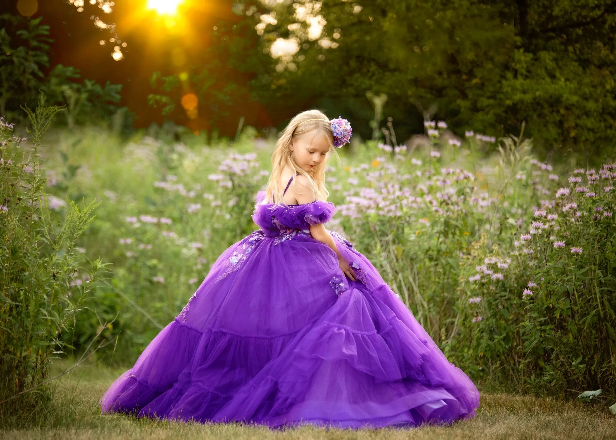 Amethyst-  Floor Length Dress ( 5 Year - Petite 6 Year)