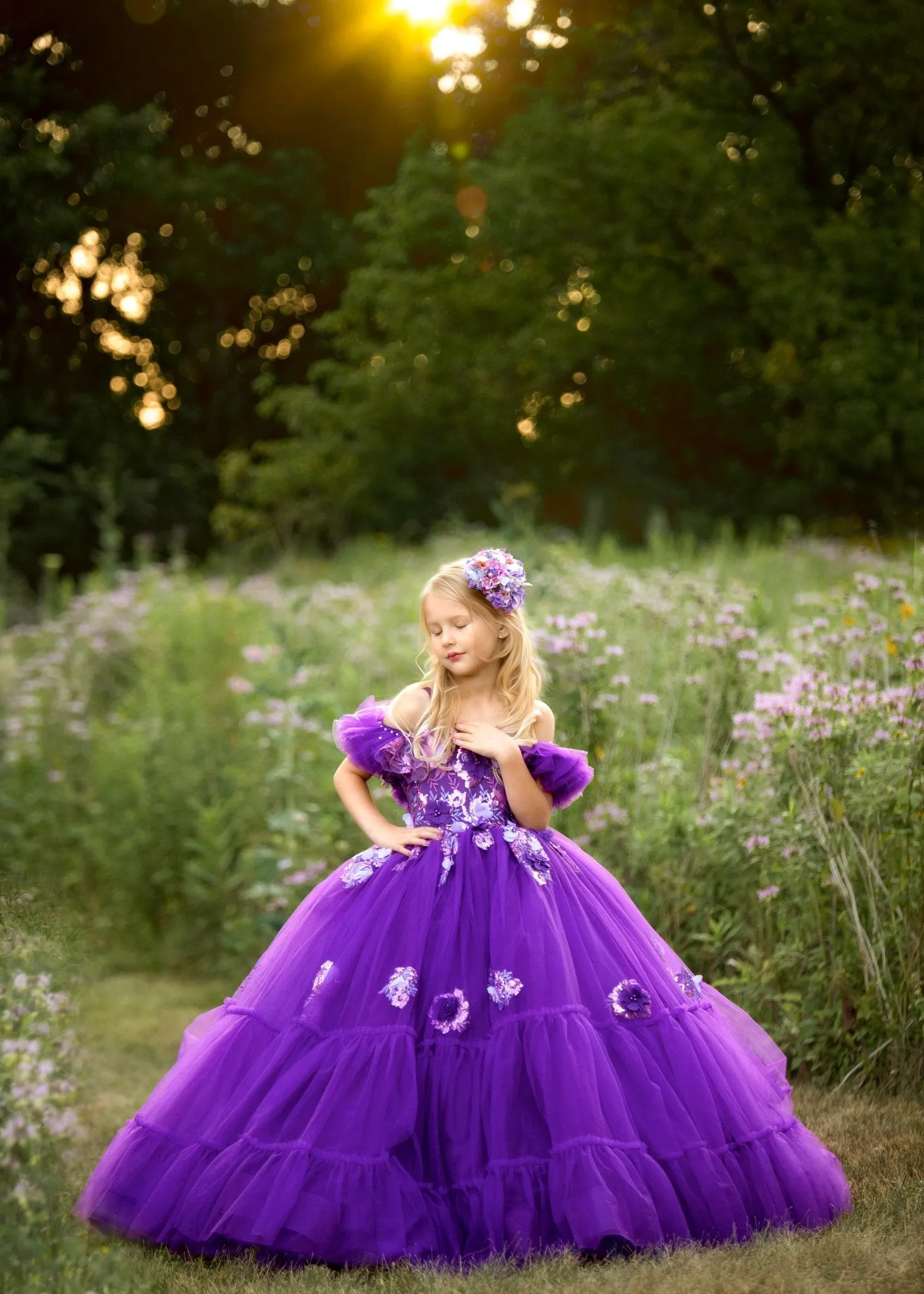 Amethyst-  Floor Length Dress ( 5 Year - Petite 6 Year)