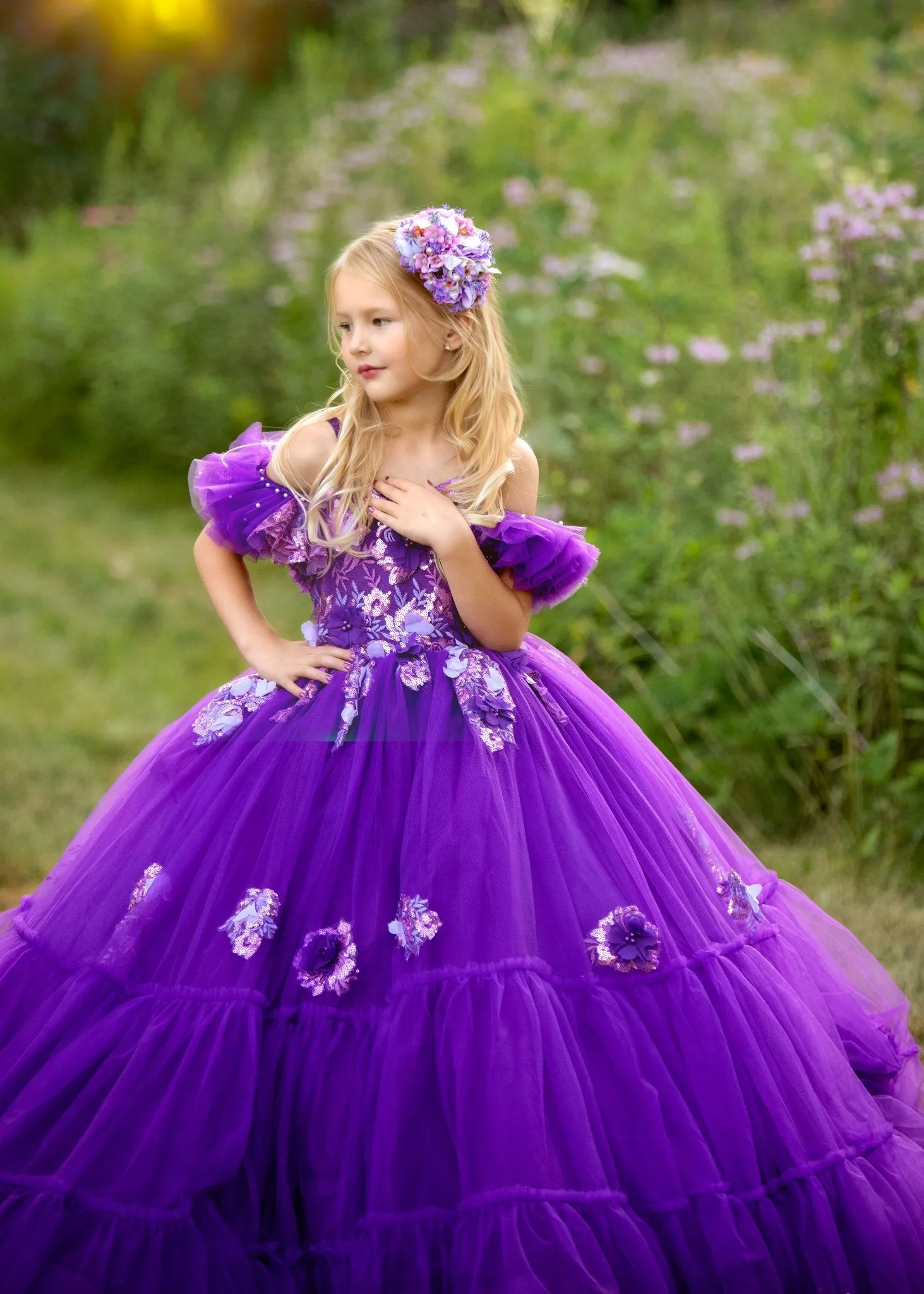 Amethyst-  Floor Length Dress ( 5 Year - Petite 6 Year)