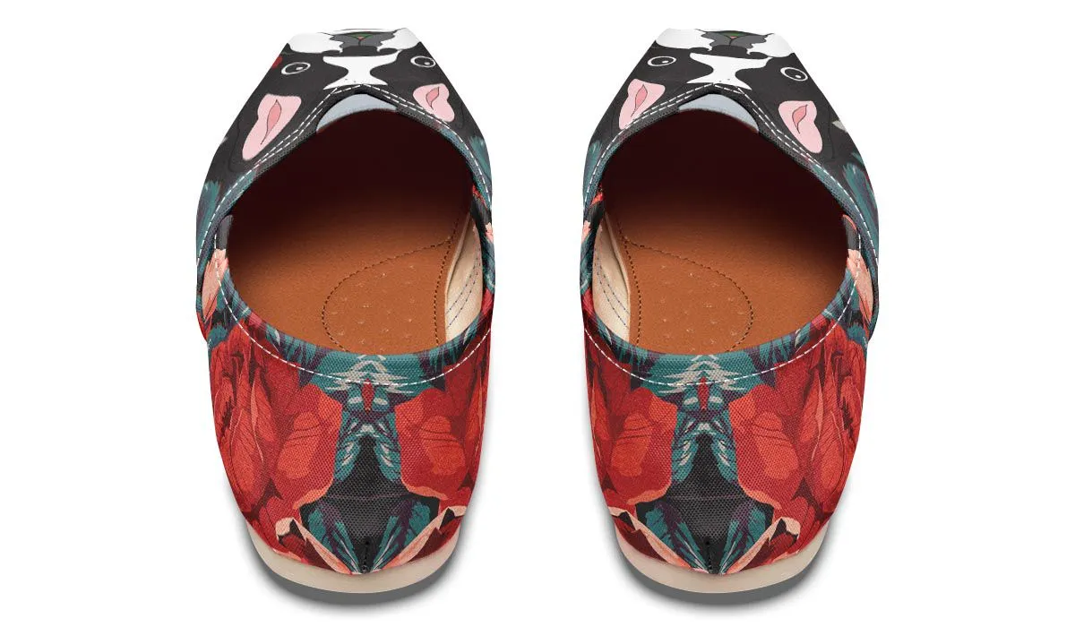 Boston Terrier Rose Casual Shoes