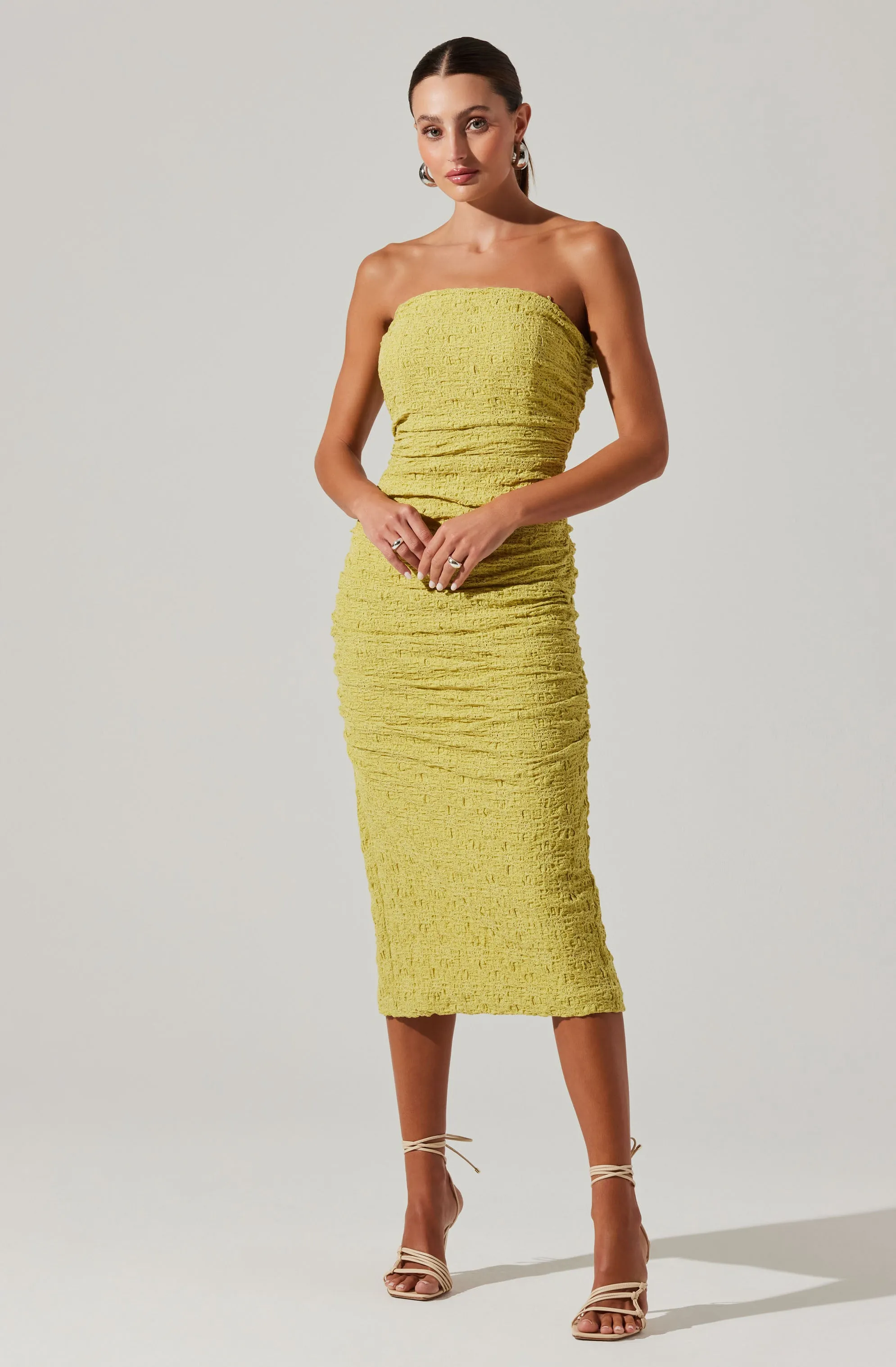 Galia Strapless Midi Dress