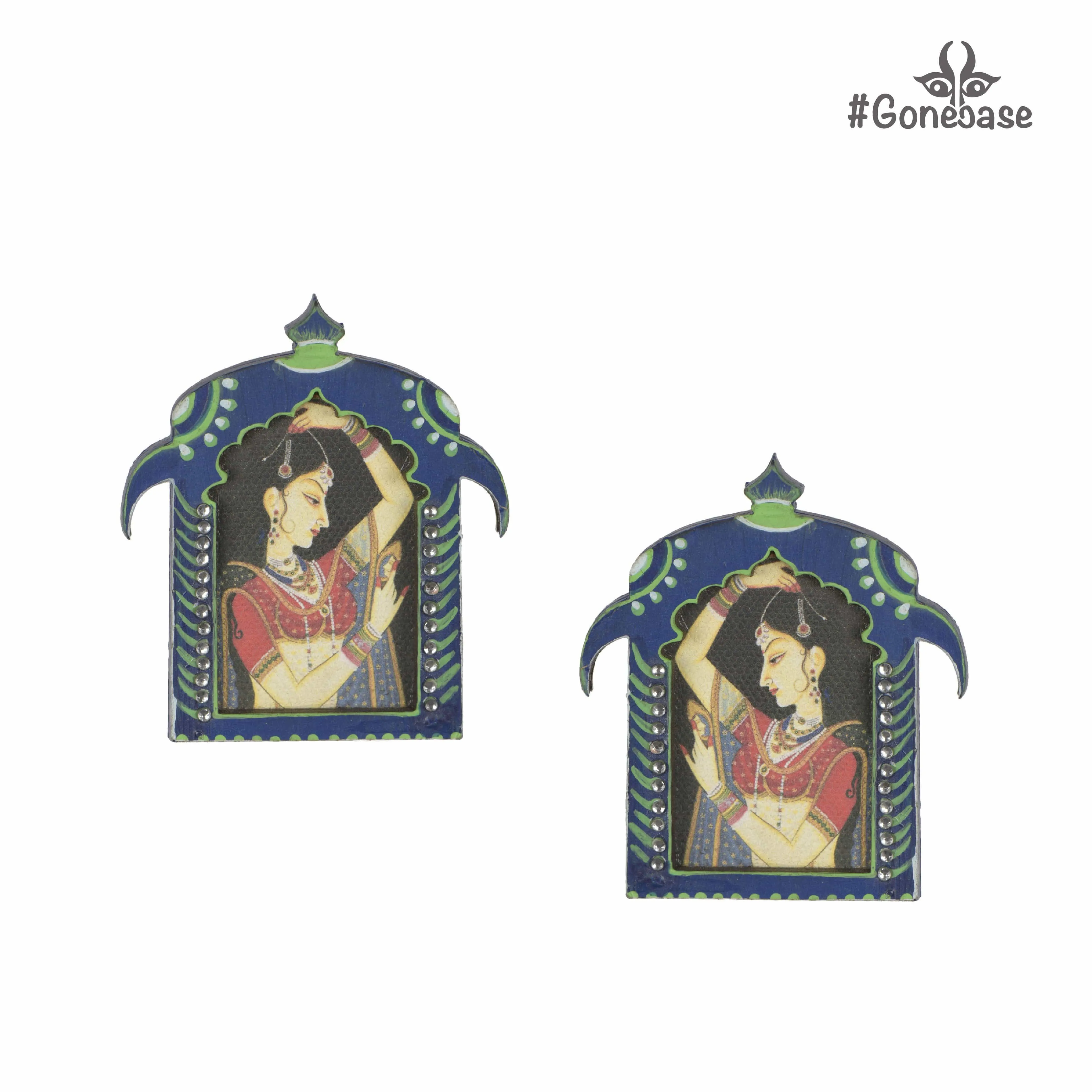 Jharokha Hand painted Earring