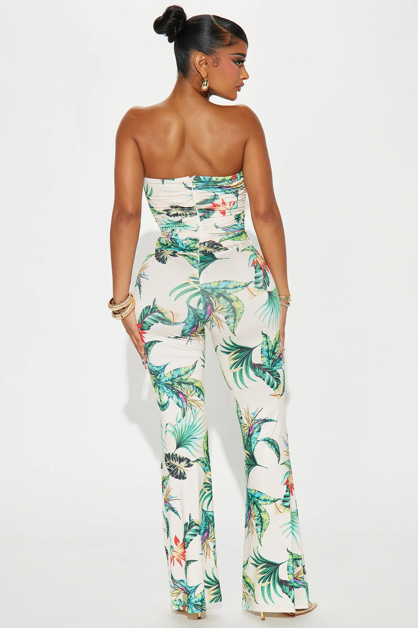 Maui Sun Tropical Jumpsuit - Green/combo