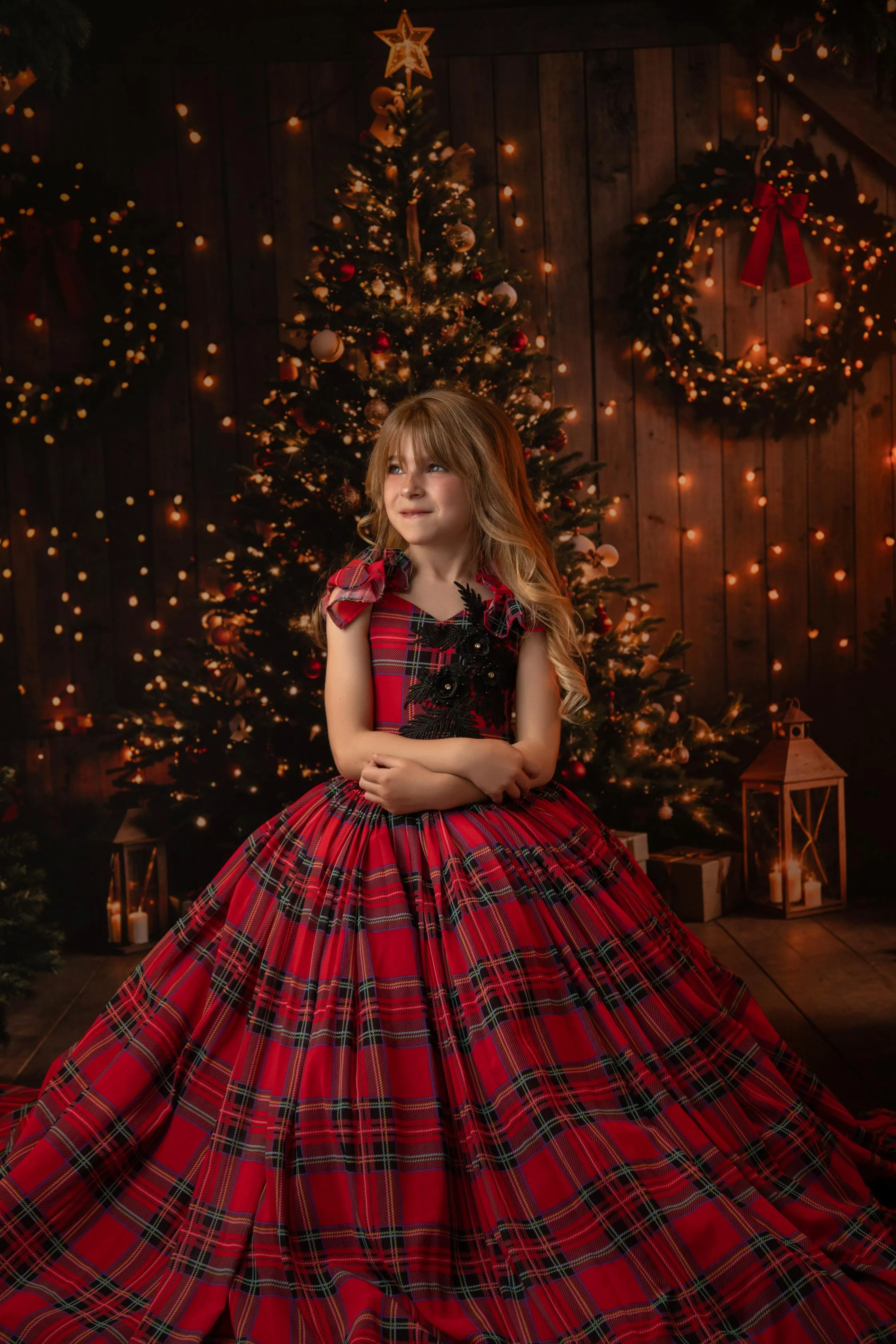 retired euc Couture gown rental: "Carolle -  Red -  Floor Length ( 6 Year - Petite 8 Year)