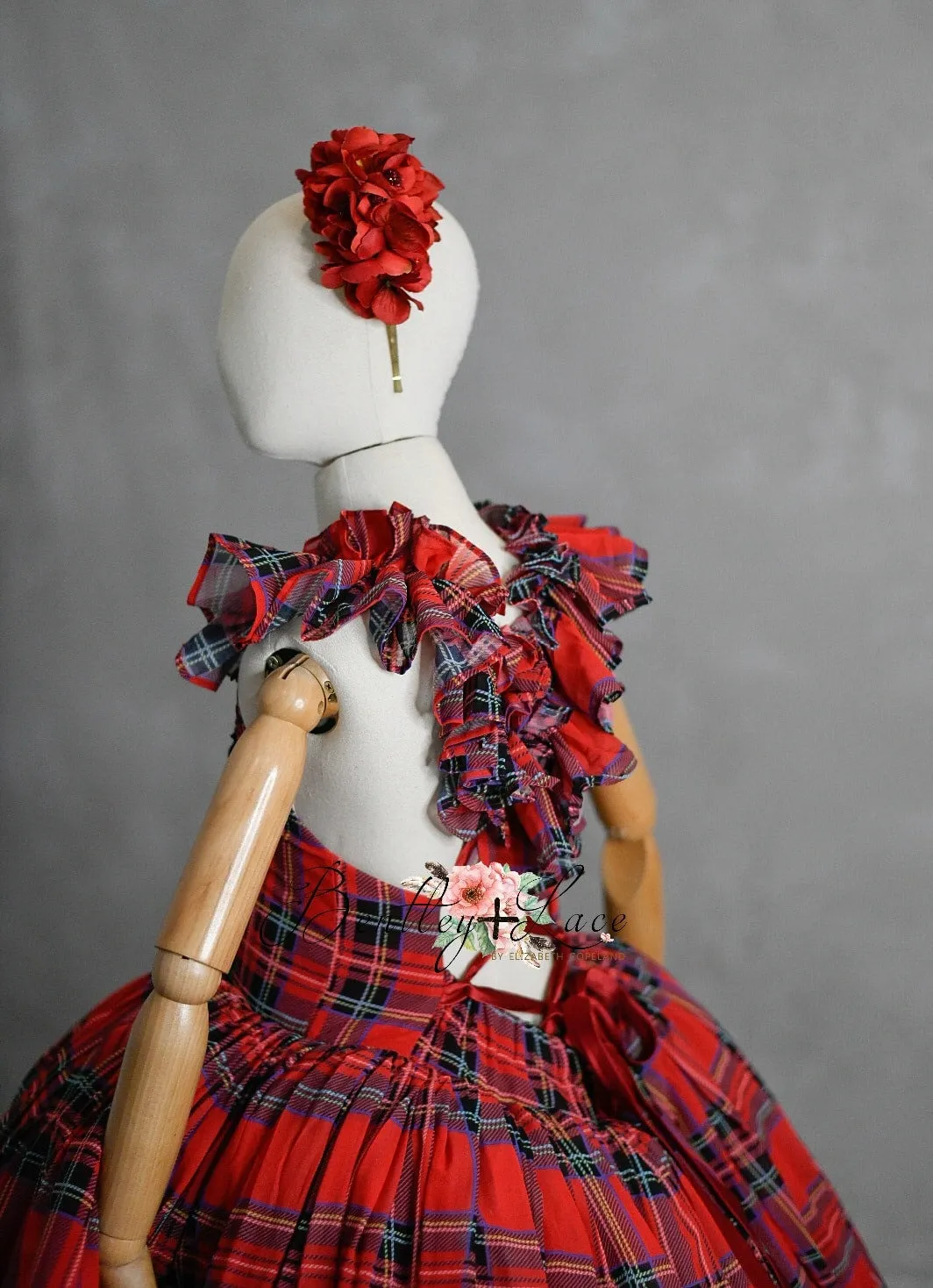 retired euc Couture gown rental: "Carolle -  Red -  Floor Length ( 6 Year - Petite 8 Year)