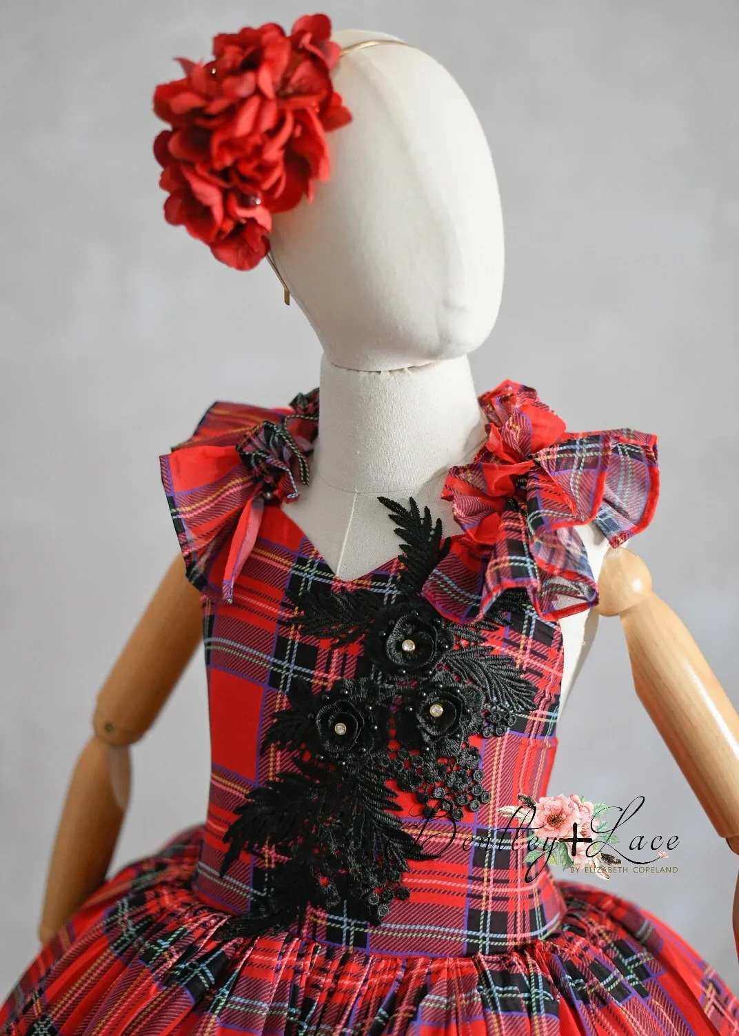 retired euc Couture gown rental: "Carolle -  Red -  Floor Length ( 6 Year - Petite 8 Year)