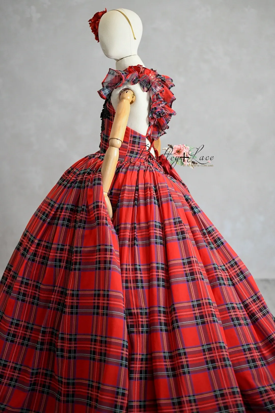 retired euc Couture gown rental: "Carolle -  Red -  Floor Length ( 6 Year - Petite 8 Year)