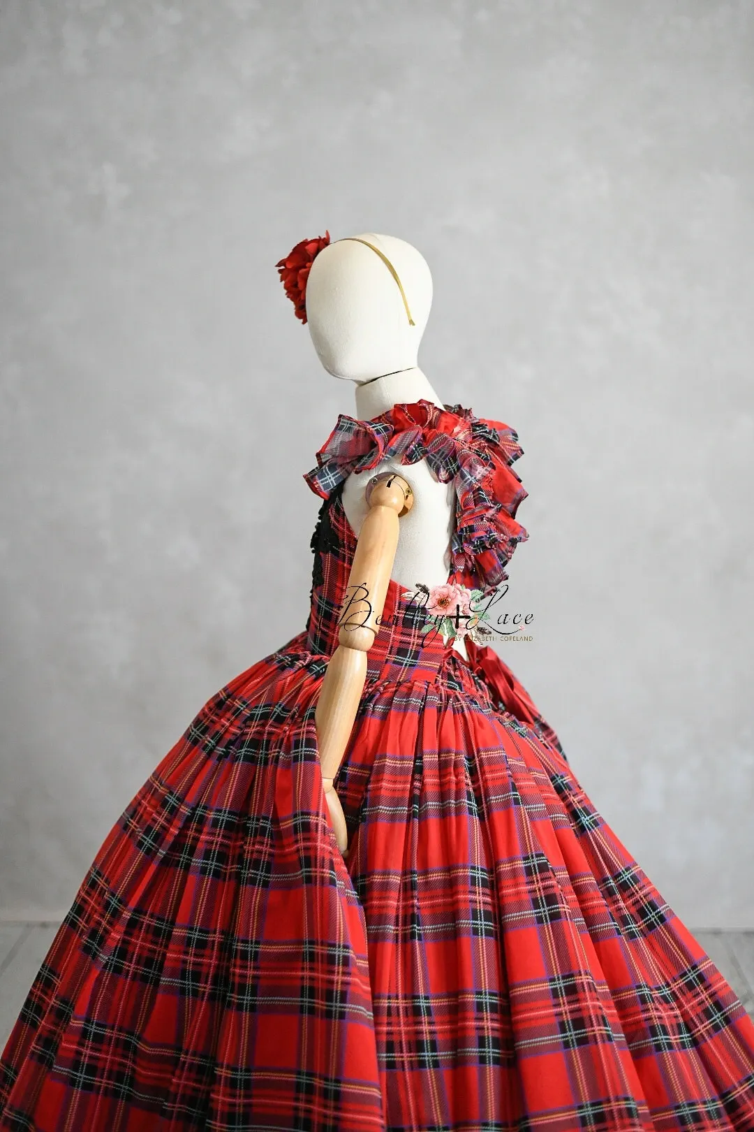 retired euc Couture gown rental: "Carolle -  Red -  Floor Length ( 6 Year - Petite 8 Year)