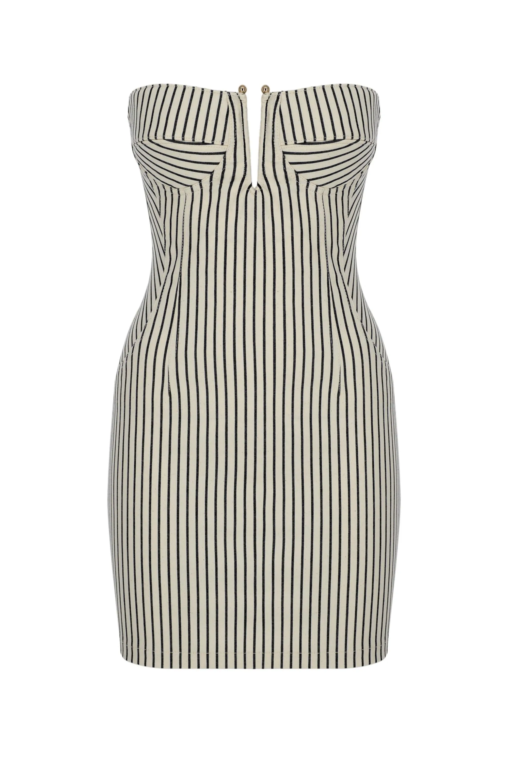 Striped Strapless Mini Dress