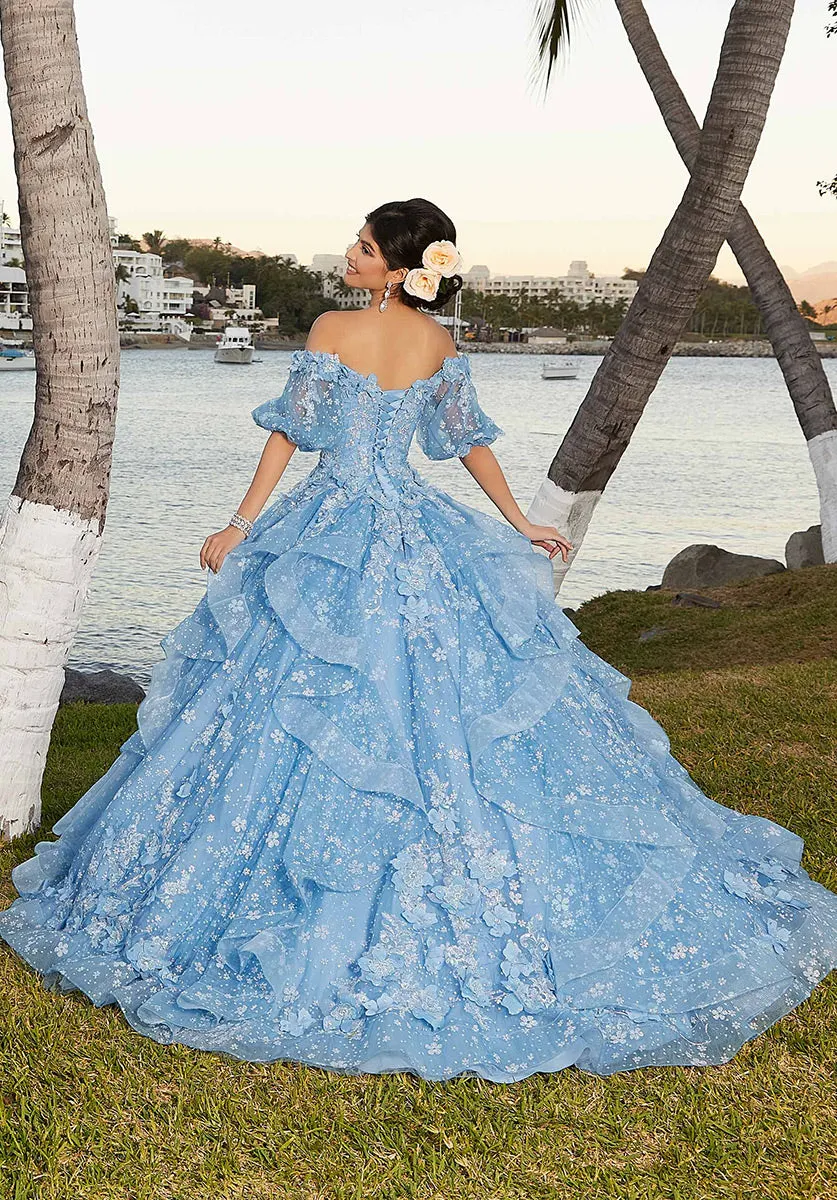 Vizcaya by Morilee 3D Floral Lace Quince Dress 89358